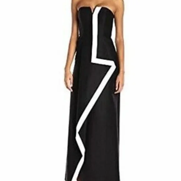 Halston Heritage Strapless Structured Gown NWT - Picture 2 of 13